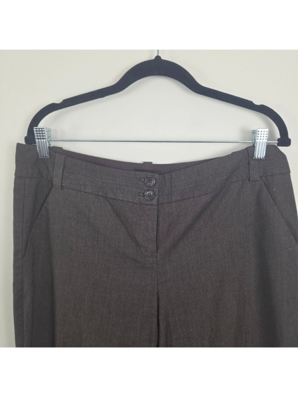 The Limited Womens Brown Pinstripe 2-Piece Suit Jacket & Cassidy Fit Pants Size - Picture 10 of 15